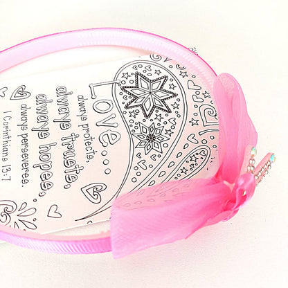 Bright Pink Crown Toddler Girl Hairband