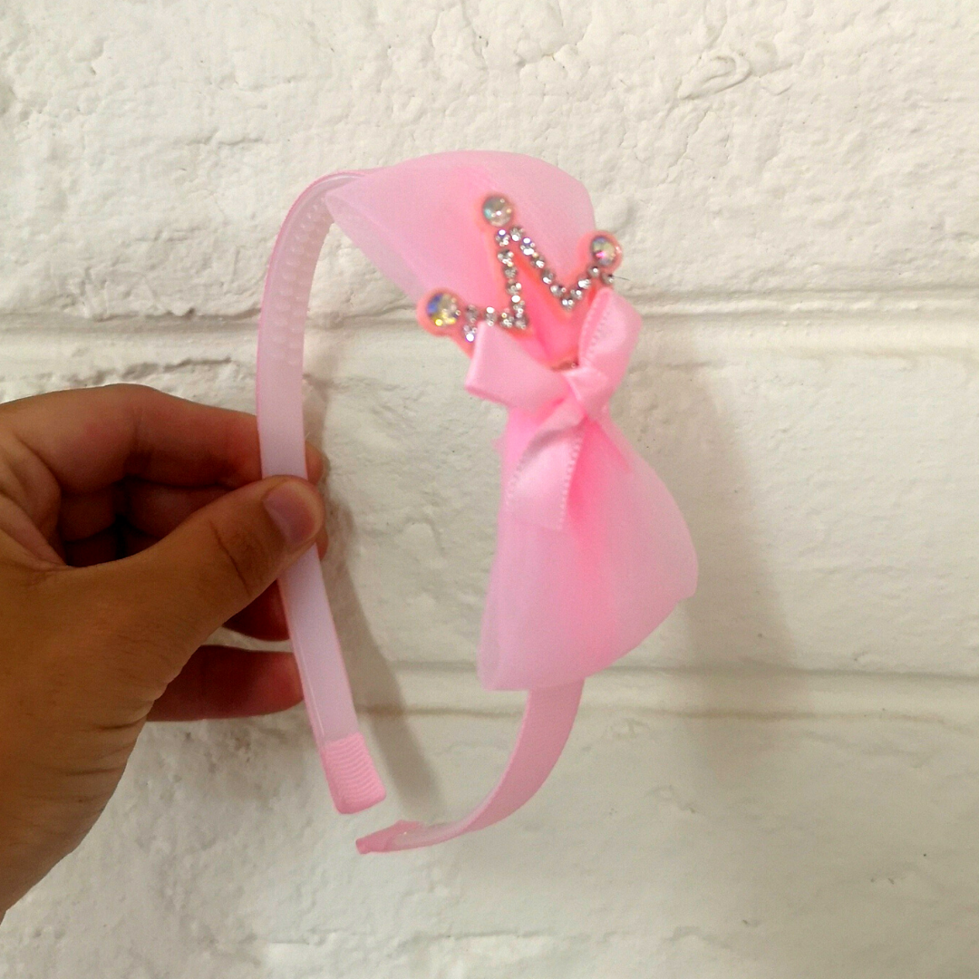 Light Pink Crown Toddler Girl Hairband