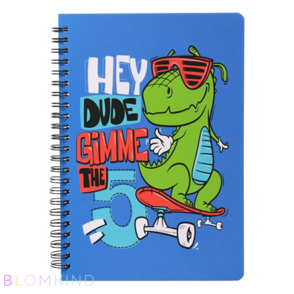 A5 Dino Notebook - Blue