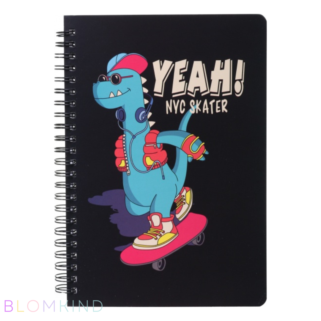 A5 Dino Notebook - Black