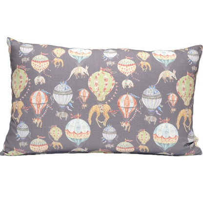 Hot air balloon Grey Medium Cushion - 65cm x 40cm