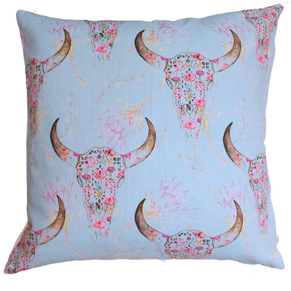 Buckaroo Sage Fleur Cushion. Locally made. Delivery in South Africa.