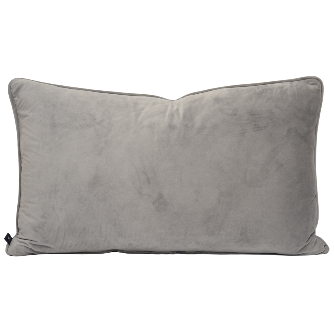 Upholstery & General Fabric. Silver velvet scroll Medium Cushion