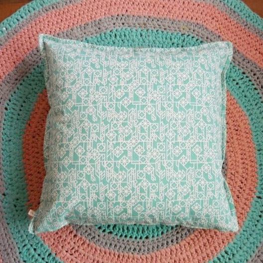 Kay Kite Aqua Large Cushion - 60cm x 60cm