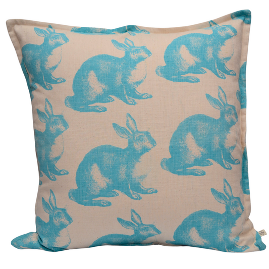 Rabbit Sky on Parchment Large Cushion