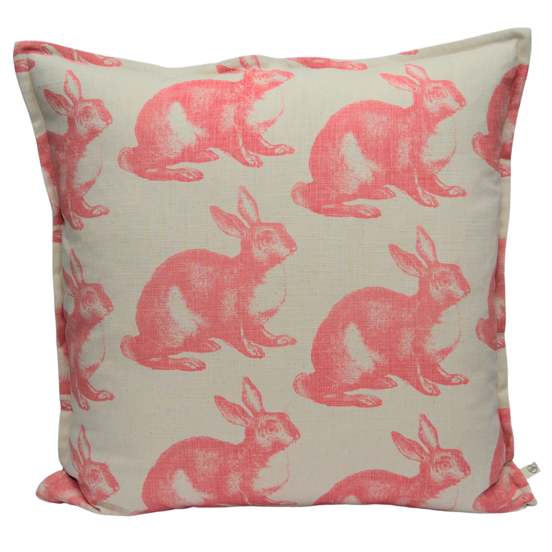 Rabbit Marshmallow on Parchment Large Cushion