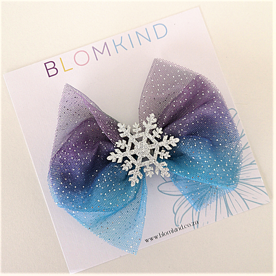 Snowflake Large Bow Hairclip