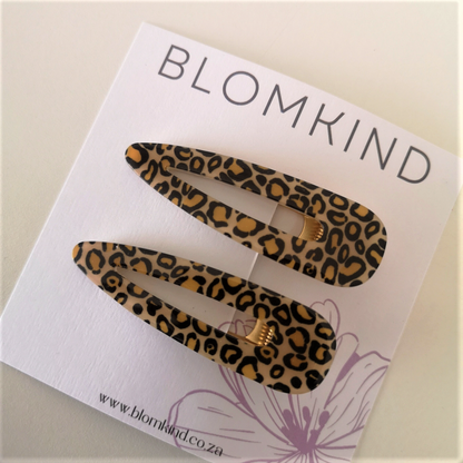 Leopard Acrylic Large Hairclips