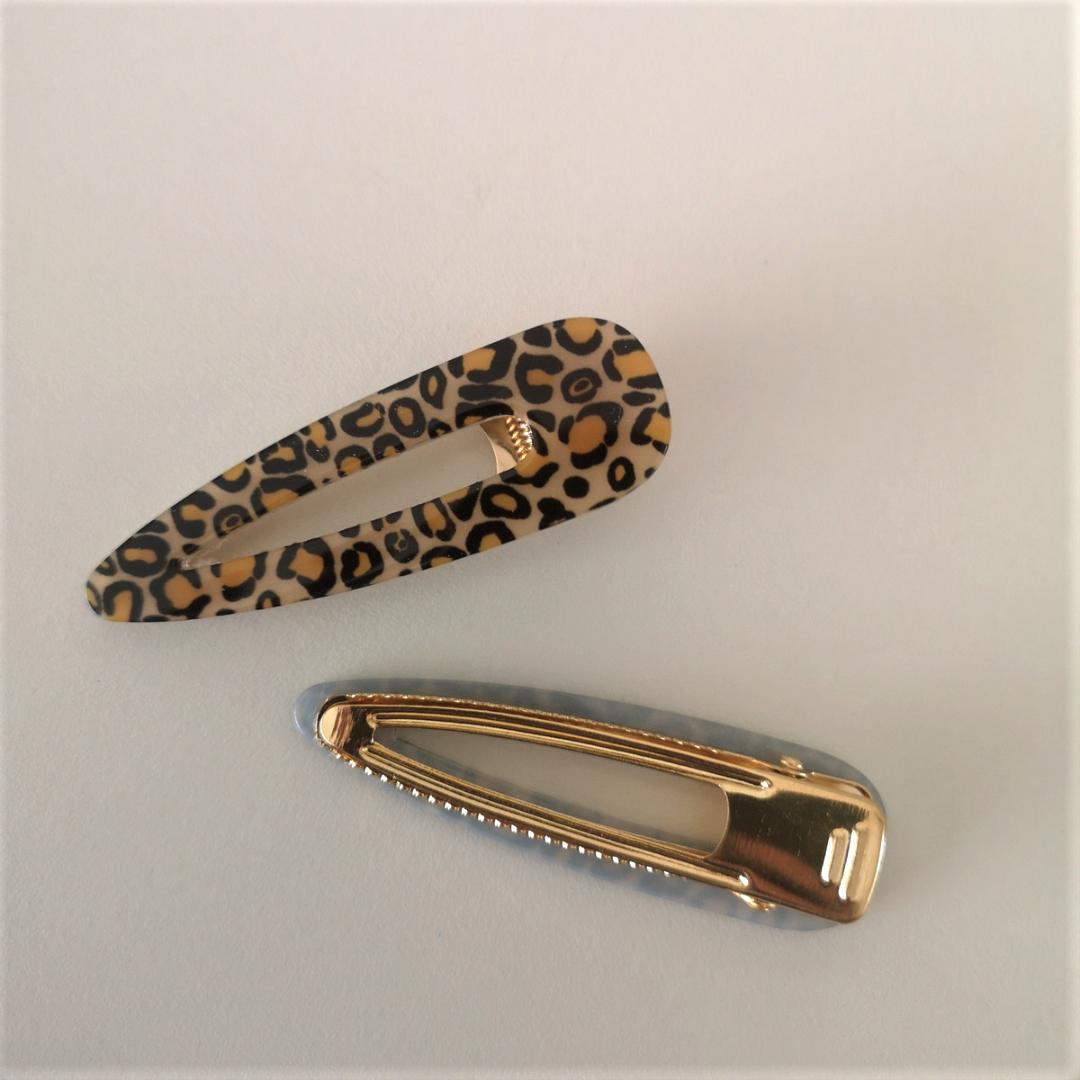 Leopard Acrylic Large Hairclips