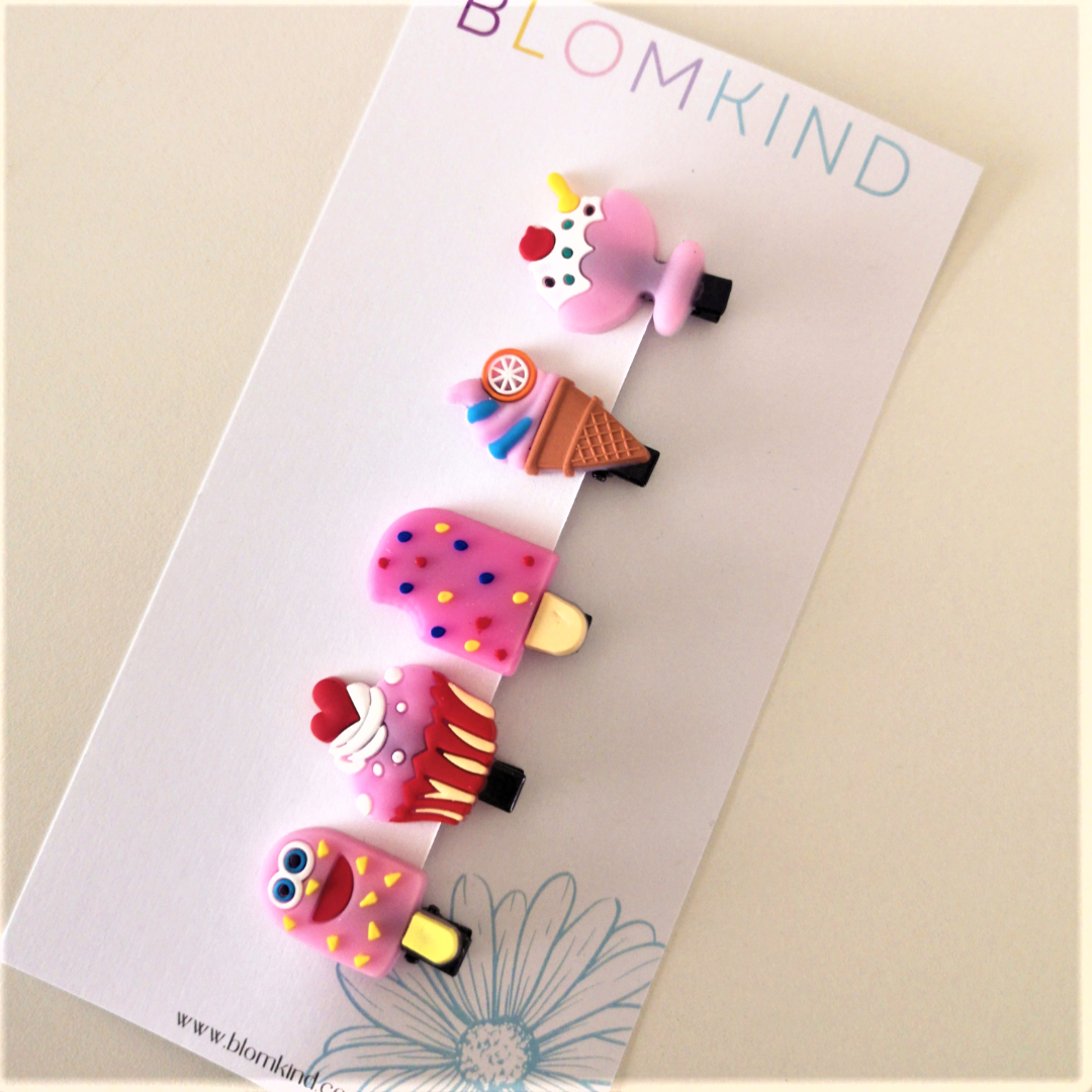 Ice Cream 2 Hairclip Set