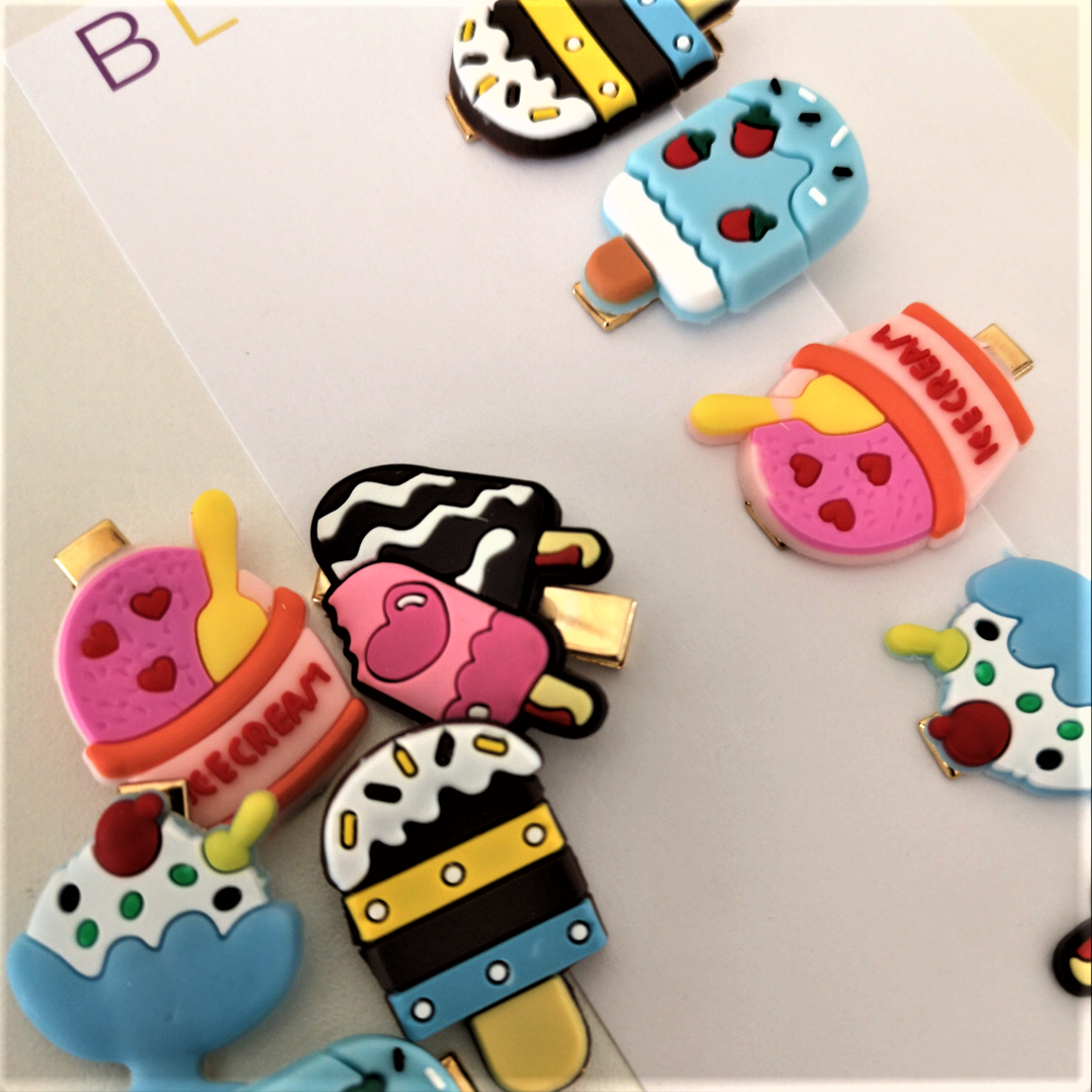 Ice Cream 3 Hairclip Set