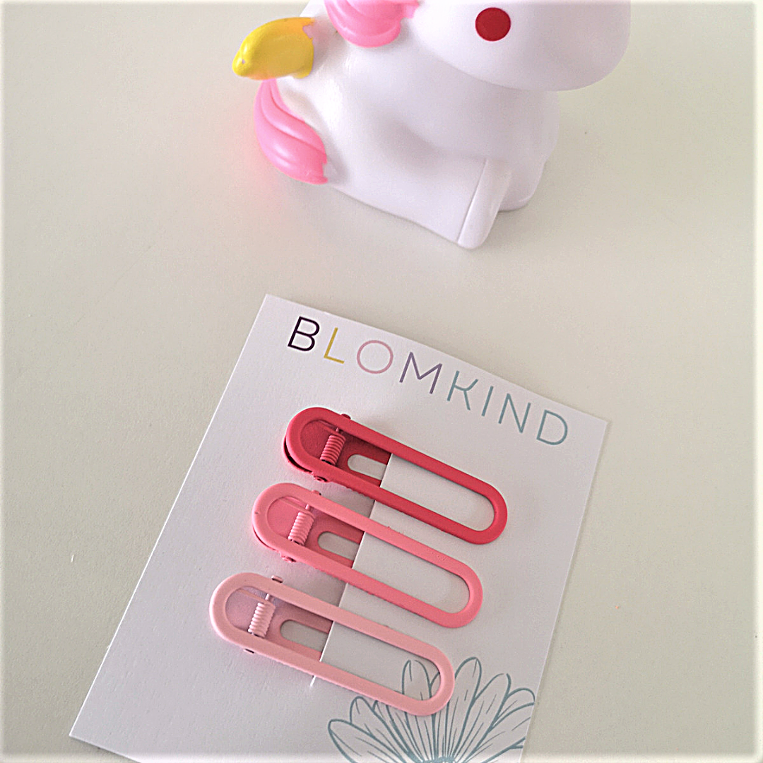 Pink Ombre Solid Metal Hairclips