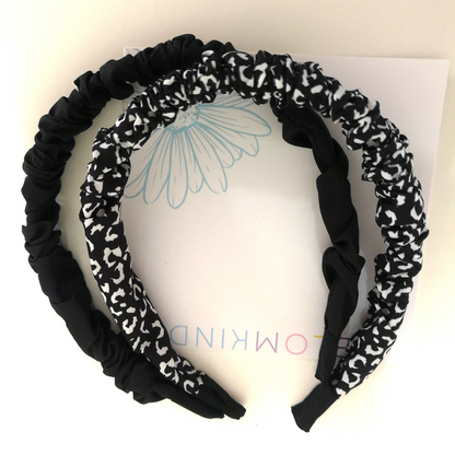 Black & Graphic Hairband Set of 2. Size fits all. 