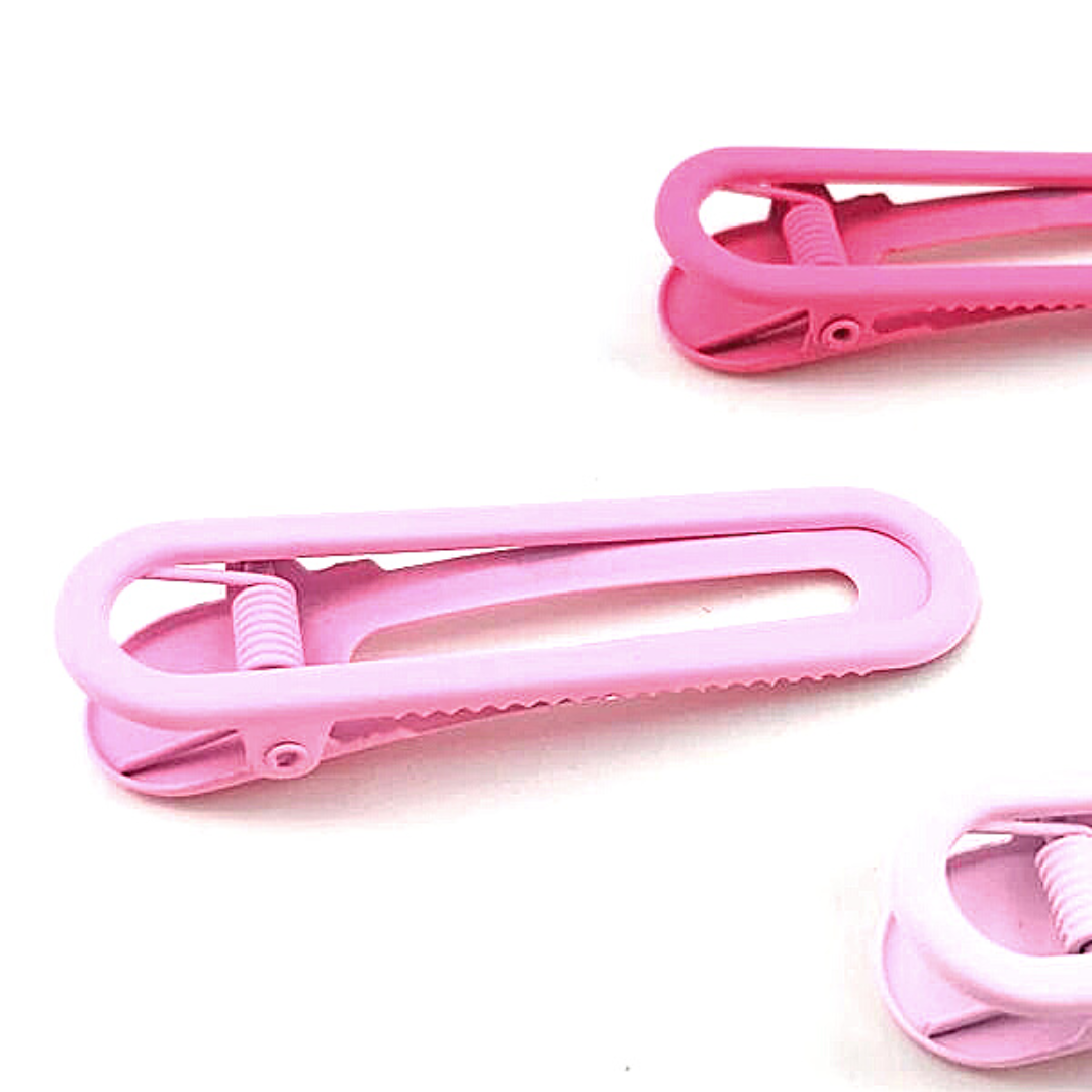 Pink Ombre Solid Metal Hairclips