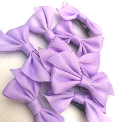 Lilac Bow Hairclip Set of 2