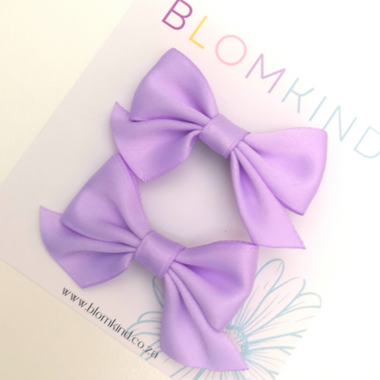 Lilac Bow Hairclip Set of 2