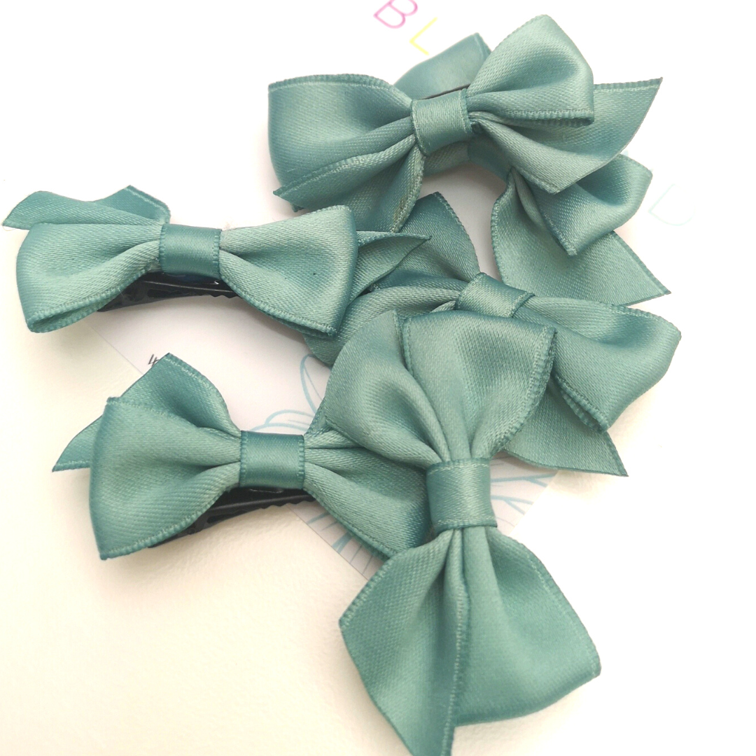 Mint Bow Hairclip Set of 2