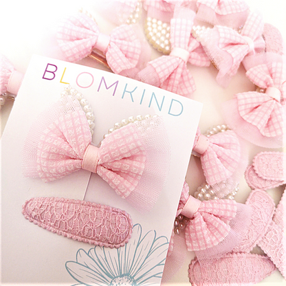 Pink Bunny bow & Hairclip set