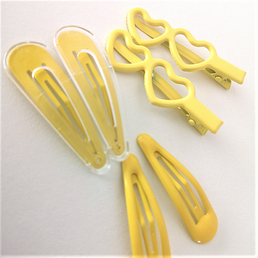 Happy Yellow 6 Piece Hairclip Set