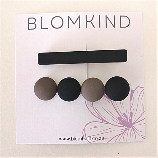 Black 2 Piece Hairclips