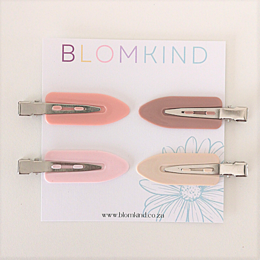 No Crease 4 Piece Nude Hairclips