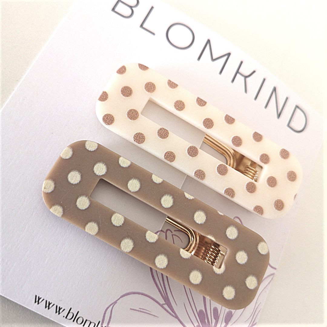 Large Rectangular Dots Hairclips