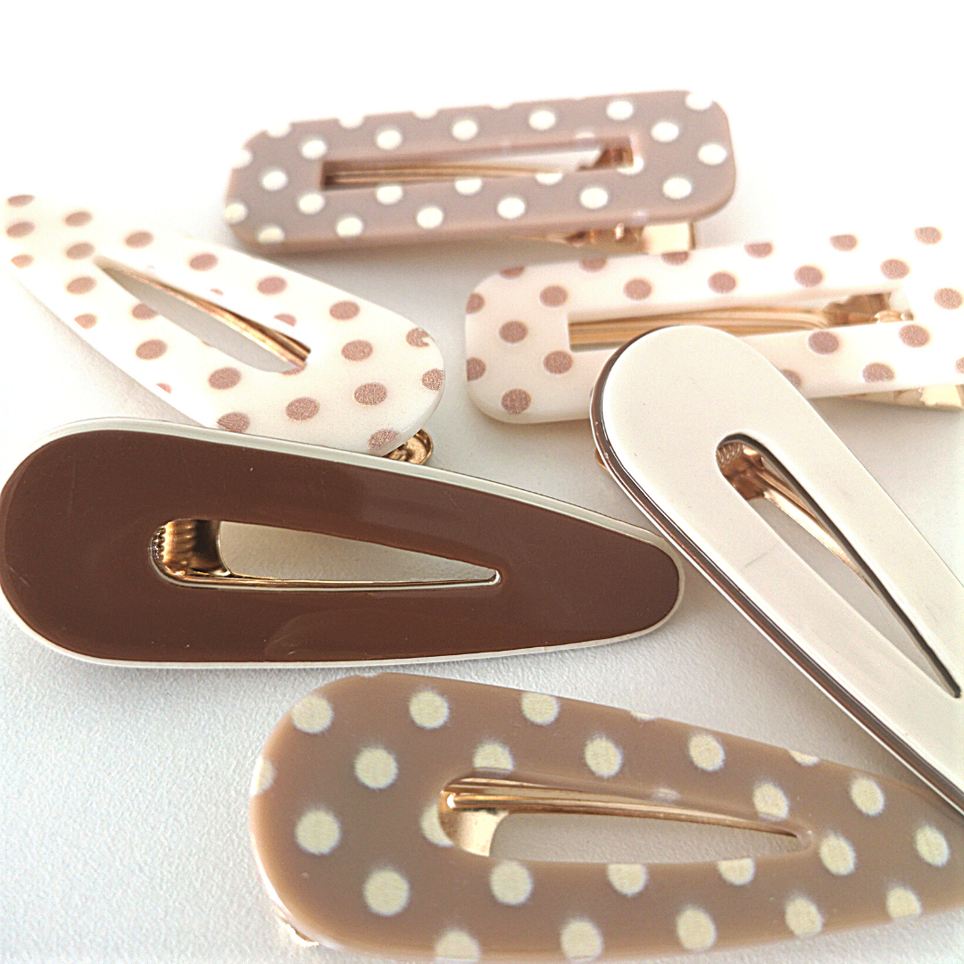 Large Rectangular Dots Hairclips