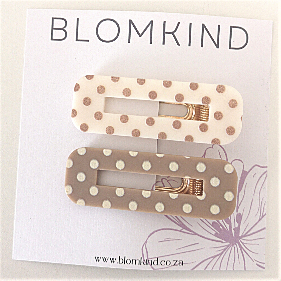 Large Rectangular Dots Hairclips