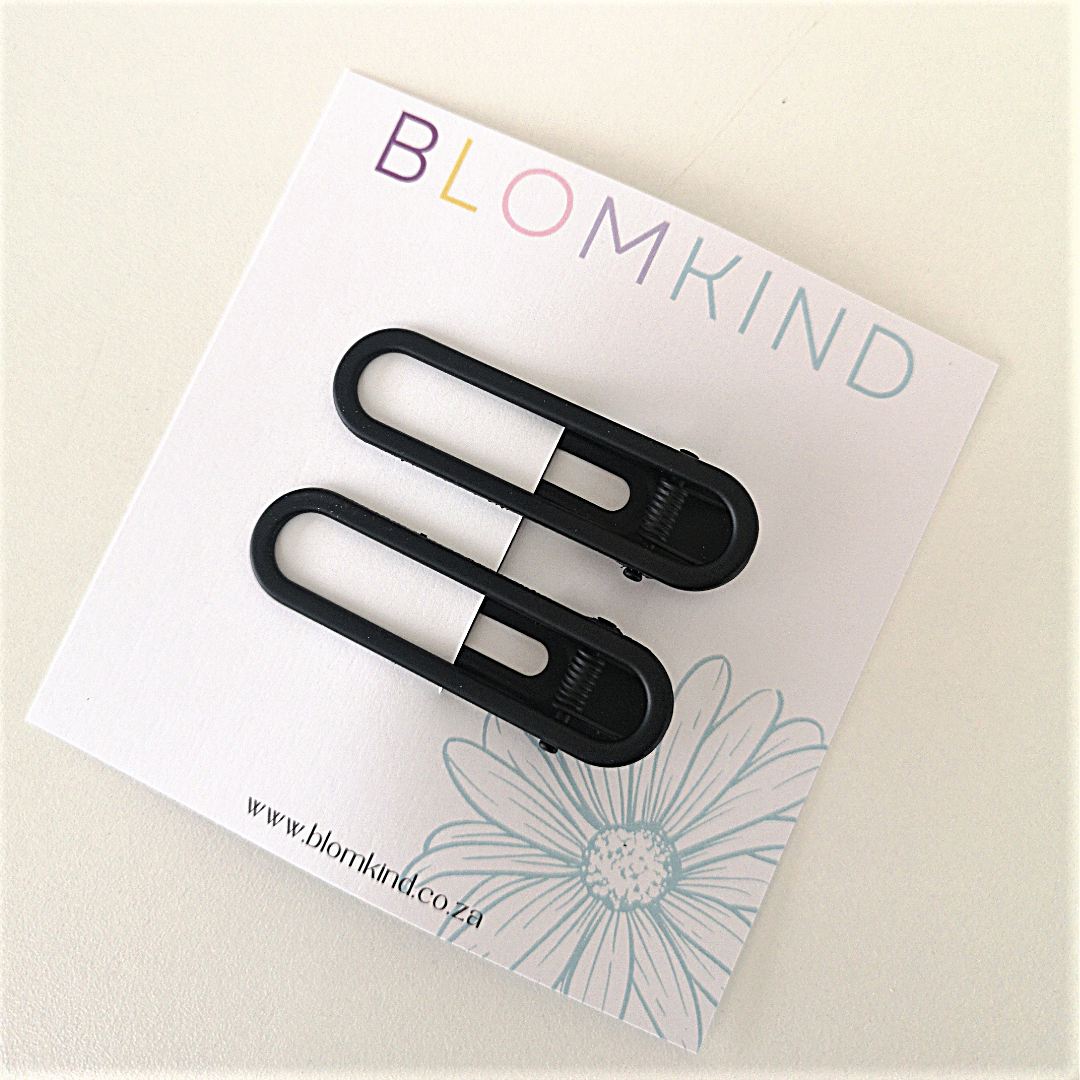 Black Solid Metal Hairclips.Set of 2.  Type: Alligator Clip Size: Estimated 6cm x 1.7cm